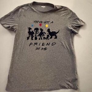 Old Navy Toy Story "You've Got a Friend in Me" Graphic Tee Gray Size Small